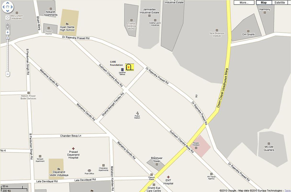 google map of care foundation